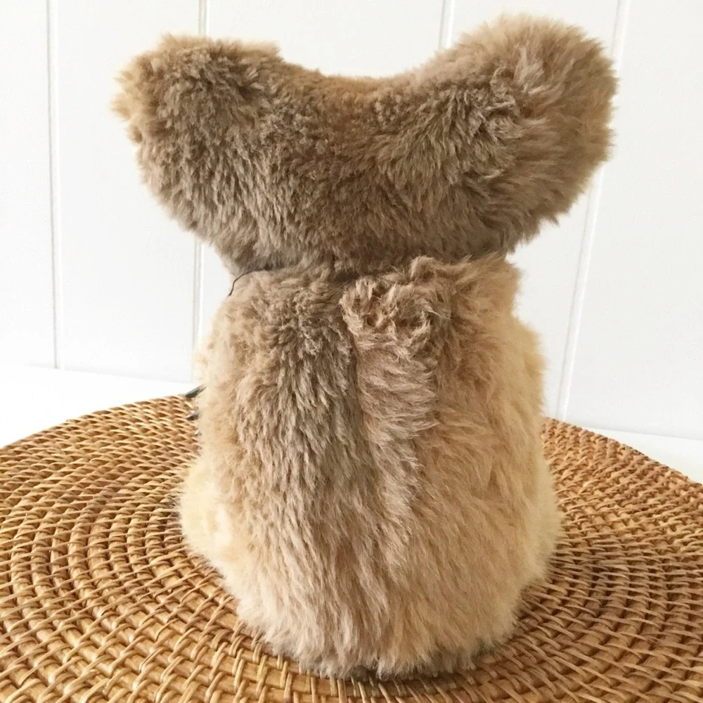 1980s Stuffed Seated KOALA BEAR - Real Fur